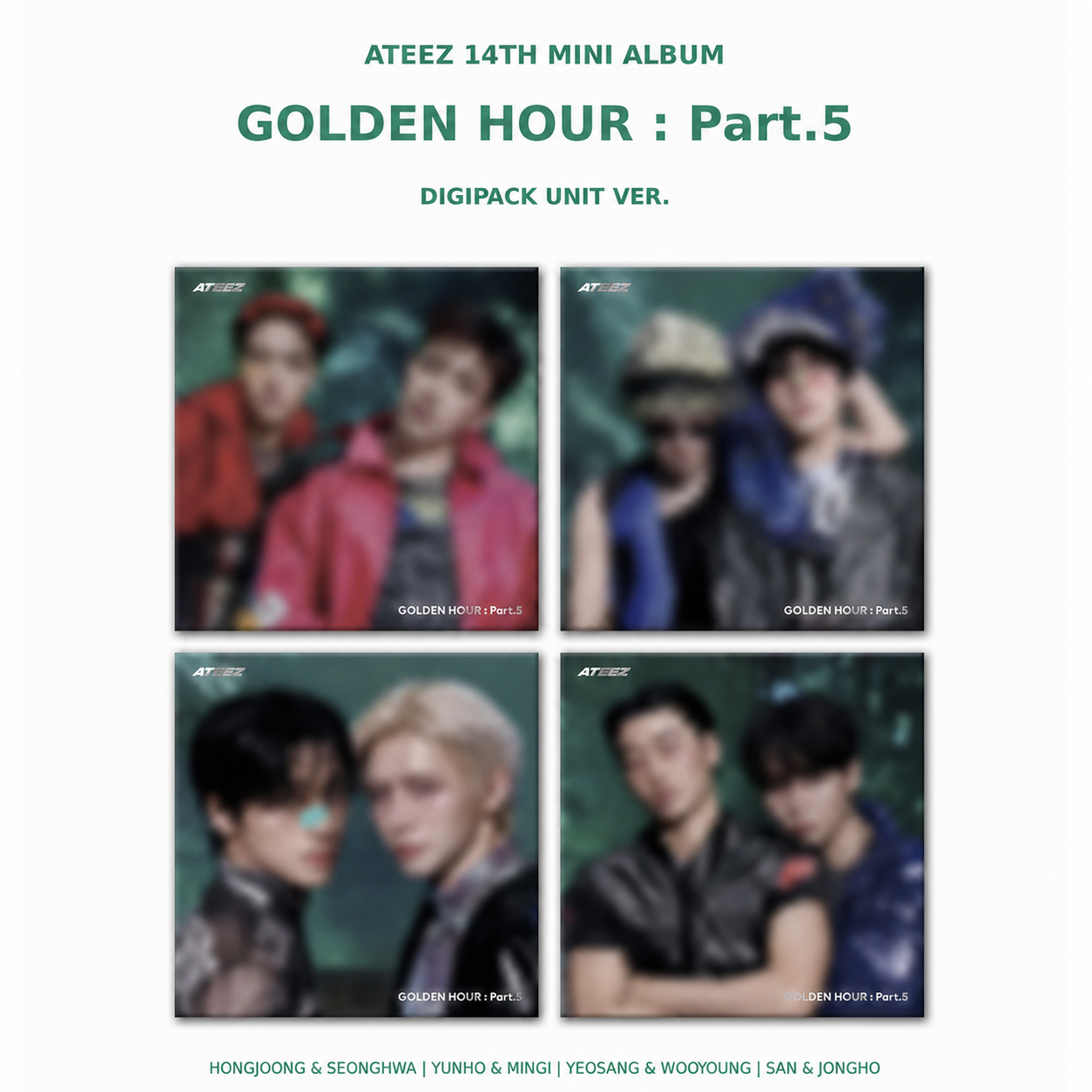 ATEEZ 14TH MINI ALBUM GOLDEN HOUR : Part.5 (DIGIPACK UNIT VER.)